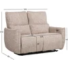 Lova 2-vietė atlošiamoji sofa „BASTIAN“ su elektriniu mechanizmu, smėlio spalvos