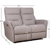 Home4You Dvivietė atlošiamoji sofa „BOWERS“ su rankiniu mechanizmu, smėlio spalvos