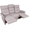 Lova 3-vietė atlošiamoji sofa „BOWERS“ su rankiniu mechanizmu, smėlio spalvos