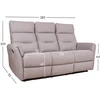 Home4You 3-vietė atlošiamoji sofa „BOWERS“ su rankiniu mechanizmu, smėlio spalvos