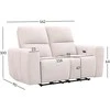 Home4you Sofa su reglaineriu MATIAS Dvivietė Šviesiai smėlio