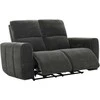 Home4you Sofa su reglaineriu MATIAS Dvivietė Tamsiai pilka