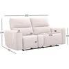 Home4you Sofa su reglaineriu MATIAS Trivietė Šviesiai smėlio