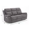 Home4You Sofa Milo 3-vietų reglaineris, pilkas