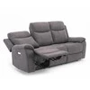 Home4You Sofa Milo 3-vietų reglaineris, pilkas