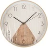 Home4You Sieninis laikrodis WOODY D34cm, medinis trikampis