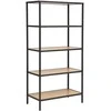 Fotelis Home4You Lentynėlė HEDVIG 63x33xH124cm, uosio/juoda