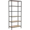 Fotelis Home4You Lentynėlė HEDVIG 63x33xH152cm, uosio/juoda