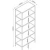 Fotelis Home4You Lentynėlė HEDVIG 63x33xH152cm, uosio/juoda