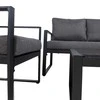 Home4You Lauko baldų komplektas LEIPZIG stalas, sofa, 2 kėdės