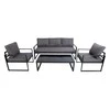 Home4You Lauko baldų komplektas LEIPZIG stalas, sofa, 2 kėdės
