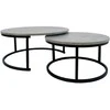 Home4You Kavos staliukų rinkinys BRITU 2pcs, pilkos spalvos