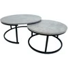 Home4You Kavos staliukų rinkinys BRITU 2pcs, pilkos spalvos