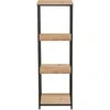 Fotelis Home4you Lentyna DIMITRA 40x40xH124cm Rustic stiliaus Juoda