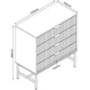 Home4You Komoda HELVE 80x40xH89,5 cm Juoda/Šviesaus Medžio