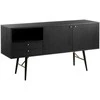 Fotelis Home4You Indauja LUXEMBOURG 150x40xh80cm, juoda