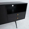 Fotelis Home4You Indauja LUXEMBOURG 150x40xh80cm, juoda