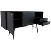 Fotelis Home4You Indauja LUXEMBOURG 150x40xh80cm, juoda