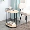 Fotelis Home4You Šoninis staliukas HANNES 52x35xH54cm Rustic melaminas