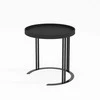 Fotelis Home4You Kavos staliukas KEIRA D50xH50cm Juoda