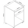 Fotelis Home4You Naktinis staliukas LESTER 43x40xH64cm Melaminas