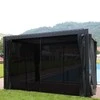 Home4You Šoninės užuolaidos lauko pavėsinei Gazebo MIRADOR, 3 x 3 m Juodos spalvos
