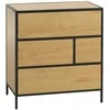 Home4You Komoda HEDVIG 70x40xH74,5cm, uosio/juoda
