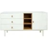 Fotelis Home4You Komoda IRIS Balta 140x40xH75cm