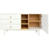 Fotelis Home4You Komoda IRIS Balta 140x40xH75cm