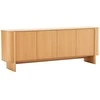 TV staliukas Home4You Sideboard MORBEN 202,5x42xH75cm, melamine with oak decor