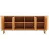 TV staliukas Home4You Sideboard MORBEN 202,5x42xH75cm, melamine with oak decor