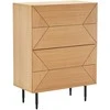 Fotelis Home4You Komoda NATE 75x40xH102cm, ąžuolas