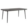 Lauko baldų komplektas Home4You Sodo baldų komplektas ANDROS, stalas ir 6 kėdės (21174), 180x90xH75 cm, stalviršis: stiklas, rėmas: aliuminis, spalva: pilka