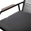 Home4You Lauko baldų komplektas MACOS Sofa, stalas ir 2 kėdės Pilka/Juoda
