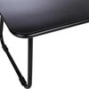 Home4You Lauko baldų komplektas MACOS Sofa, stalas ir 2 kėdės Pilka/Juoda