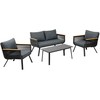 Lauko baldų komplektas Sodo baldų komplektas MALAGA table, sofa and 2 chairs