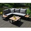 Home4You Lauko baldų komplektas MALTA modulinė sofa, 2 stalai