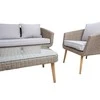 Home4You Lauko baldų komplektas NORWAY staliukas, sofa, 2 kėdės