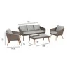 Home4You Lauko baldų komplektas NORWAY staliukas, sofa, 2 kėdės