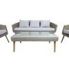 Home4You Lauko baldų komplektas NORWAY staliukas, sofa, 2 kėdės