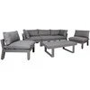 Home4You Lauko baldų komplektas FLUFFY stalas, sofa ir 2 kėdės
