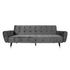 Home4You Sofa lova FALUN, 214x83xh82cm, pilkos spalvos aksomas