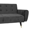 Home4You Sofa lova FALUN, 214x83xh82cm, pilkos spalvos aksomas