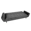 Home4You Sofa lova FALUN, 214x83xh82cm, pilkos spalvos aksomas