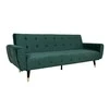 Home4You Sofa lova FALUN, 214x83xh82cm, žalias aksomas