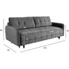 Home4You Sofa-lova SARITA 3-vietė, pilka
