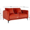 Home4You Sofa BIANKA Dvivietė, Oranžinė