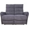 Fotelis Home4You Atlošiama sofa BOWERS 2-vietė Su elektriniu mechanizmu Melsvai pilka