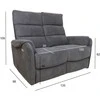Fotelis Home4You Atlošiama sofa BOWERS 2-vietė Su elektriniu mechanizmu Melsvai pilka