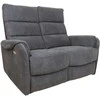 Fotelis Home4You Atlošiama sofa BOWERS 2-vietė Su elektriniu mechanizmu Melsvai pilka